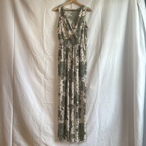 Kaileigh‎ | Women's M, Surplice Smocked Jumpsuit, Wide Leg, Floral